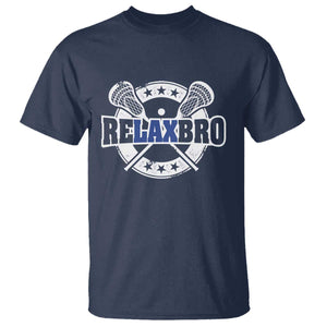 Funny Lax Lover Relax Bro T Shirt Lacrosse Joke TS11 Navy Print Your Wear