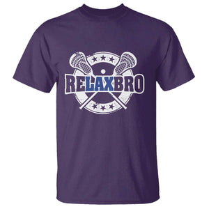 Funny Lax Lover Relax Bro T Shirt Lacrosse Joke TS11 Purple Print Your Wear