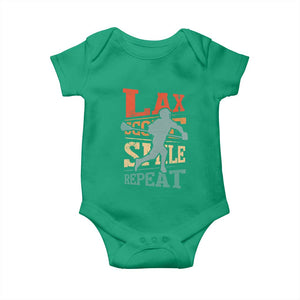 Funny Lax Score Smile Repeat Baby Onesie Lax Lacrosse Lover TS11 Irish Green Print Your Wear
