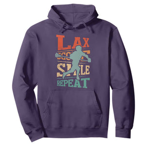 Funny Lax Score Smile Repeat Hoodie Lax Lacrosse Lover TS11 Purple Print Your Wear