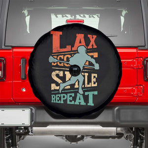 Funny Lax Score Smile Repeat Spare Tire Cover Lax Lacrosse Lover TS11 Black Print Your Wear