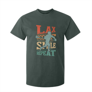 Funny Lax Score Smile Repeat T Shirt For Kid Lax Lacrosse Lover TS11 Dark Forest Green Print Your Wear