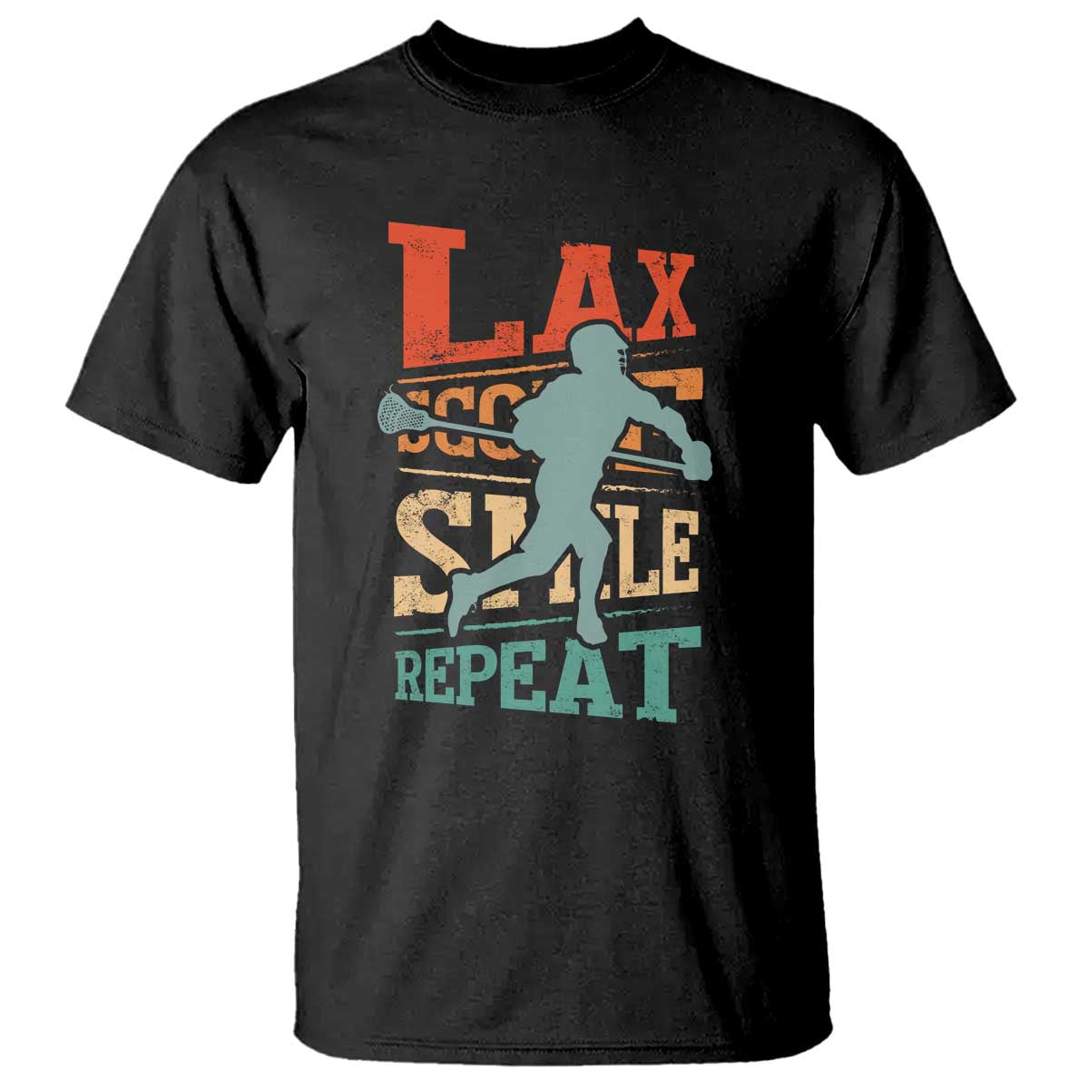 Funny Lax Score Smile Repeat T Shirt Lax Lacrosse Lover TS11 Black Print Your Wear