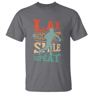 Funny Lax Score Smile Repeat T Shirt Lax Lacrosse Lover TS11 Charcoal Print Your Wear