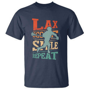 Funny Lax Score Smile Repeat T Shirt Lax Lacrosse Lover TS11 Navy Print Your Wear