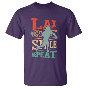 Funny Lax Score Smile Repeat T Shirt Lax Lacrosse Lover TS11 Purple Print Your Wear