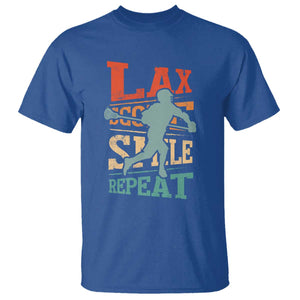 Funny Lax Score Smile Repeat T Shirt Lax Lacrosse Lover TS11 Royal Blue Print Your Wear