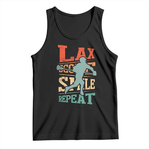Funny Lax Score Smile Repeat Tank Top Lax Lacrosse Lover TS11 Black Print Your Wear