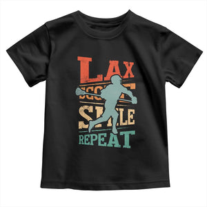Funny Lax Score Smile Repeat Toddler T Shirt Lax Lacrosse Lover TS11 Black Print Your Wear