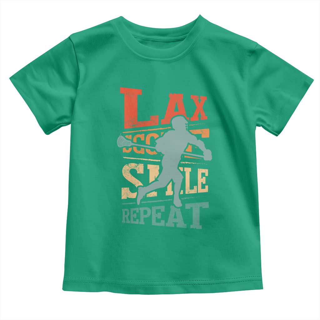 Funny Lax Score Smile Repeat Toddler T Shirt Lax Lacrosse Lover TS11 Irish Green Print Your Wear