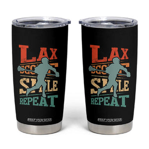 Funny Lax Score Smile Repeat Tumbler Cup Lax Lacrosse Lover TS11 Black Print Your Wear