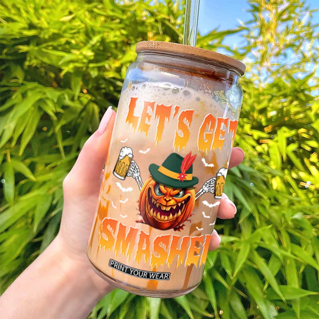 Funny Let's Get Smashed Glass Can Oktoberfest Pumpkin Beer Tyrolean Hat TS11 Print Your Wear