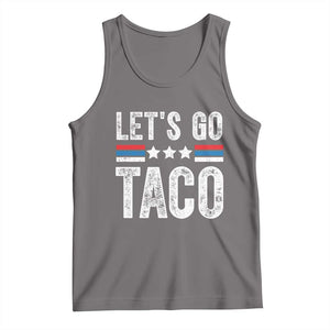 Funny Let's Go Taco Always Chickens Out Tank Top Vintage Star Stripes TS11 Deep Heather Print Your Wear