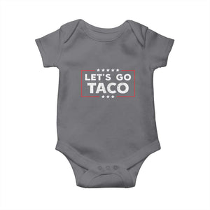 Funny Let's Go Taco Baby Onesie Vintage Star Stripes TS11 Charcoal Print Your Wear