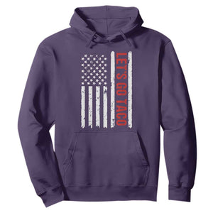 Funny Let's Go Taco Hoodie Stars and Stripes Political Satire TS02 Purple Print Your Wear