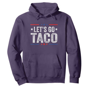 Funny Lets Go Taco Hoodie Trump Always Chickens Out Humor American Flag TS02 Purple Print Your Wear
