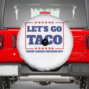 Funny Let's Go Taco Spare Tire Cover Tacos for President Humor TS02 White Print Your Wear