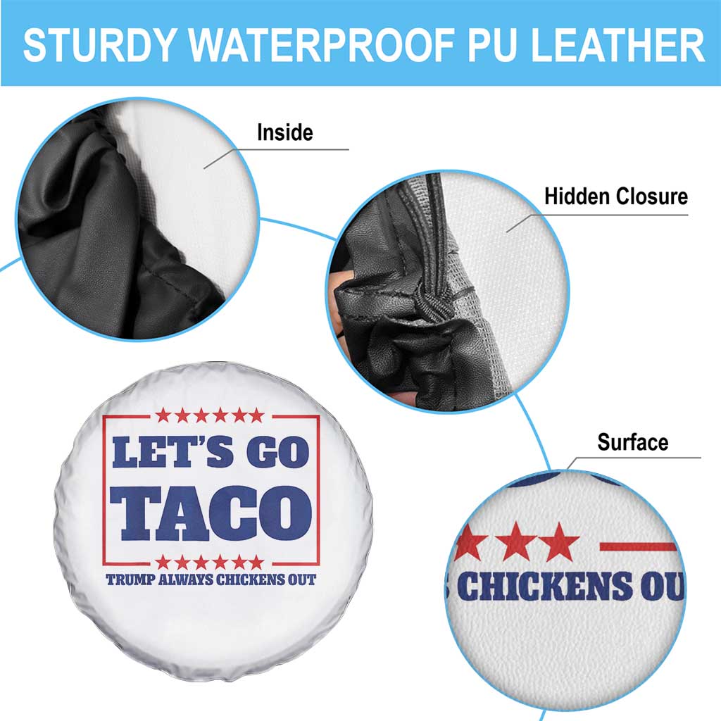 Funny Let's Go Taco Spare Tire Cover Tacos for President Humor TS02 Print Your Wear