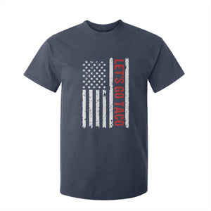 Funny Let's Go Taco T Shirt For Kid Stars and Stripes Political Satire TS02 Navy Print Your Wear