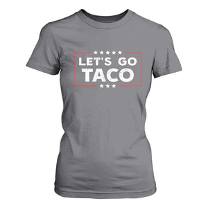 Funny Let's Go Taco T Shirt For Women Vintage Star Stripes TS11 Charcoal Print Your Wear