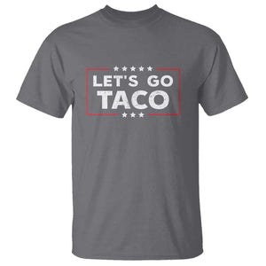 Funny Let's Go Taco T Shirt Vintage Star Stripes TS11 Charcoal Print Your Wear