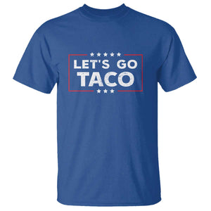 Funny Let's Go Taco T Shirt Vintage Star Stripes TS11 Royal Blue Print Your Wear