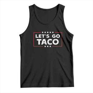 Funny Let's Go Taco Tank Top Vintage Star Stripes TS11 Black Print Your Wear