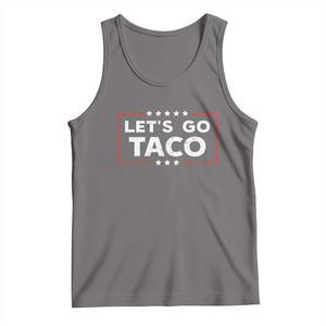 Funny Let's Go Taco Tank Top Vintage Star Stripes TS11 Deep Heather Print Your Wear