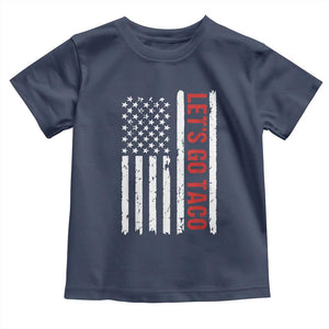 Funny Let's Go Taco Toddler T Shirt Stars and Stripes Political Satire TS02 Navy Print Your Wear