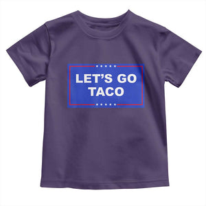 Funny Let's Go Taco Toddler T Shirt Trump Always Chickens Out Tacos Humor TS02 Purple Print Your Wear