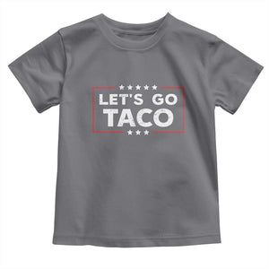 Funny Let's Go Taco Toddler T Shirt Vintage Star Stripes TS11 Charcoal Print Your Wear