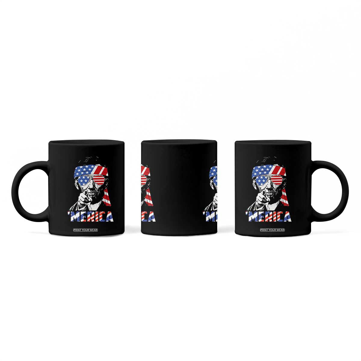 Funny Lincoln 4th Of July Merica Coffee Mug Abe American Flag TS10 Print Your Wear