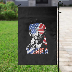 Funny Lincoln 4th Of July Merica Garden Flag Abe American Flag TS10 Print Your Wear
