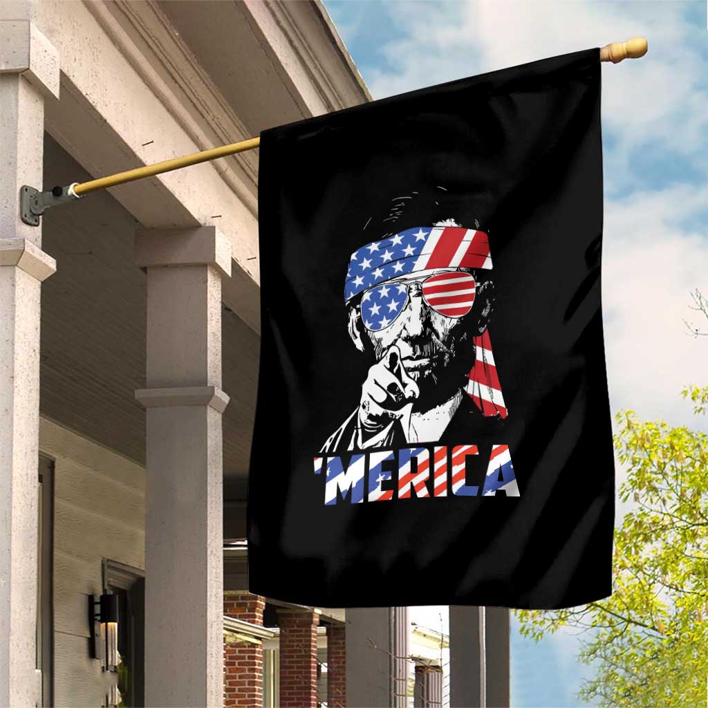 Funny Lincoln 4th Of July Merica Garden Flag Abe American Flag TS10 Print Your Wear