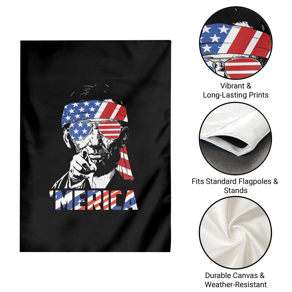 Funny Lincoln 4th Of July Merica Garden Flag Abe American Flag TS10 Print Your Wear