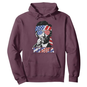 Funny Lincoln 4th Of July Merica Hoodie Abe American Flag TS10 Maroon Print Your Wear