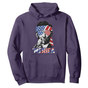 Funny Lincoln 4th Of July Merica Hoodie Abe American Flag TS10 Purple Print Your Wear