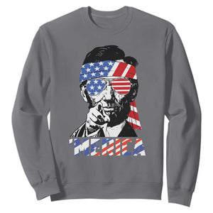 Funny Lincoln 4th Of July Merica Sweatshirt Abe American Flag TS10 Charcoal Print Your Wear