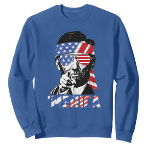Funny Lincoln 4th Of July Merica Sweatshirt Abe American Flag TS10 Royal Blue Print Your Wear