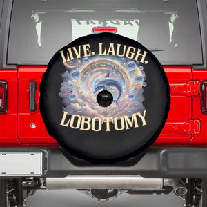 Funny Live Laugh Lobotomy Spare Tire Cover Dolphin Meme Silly Unhinged Joke TS11 Black Print Your Wear