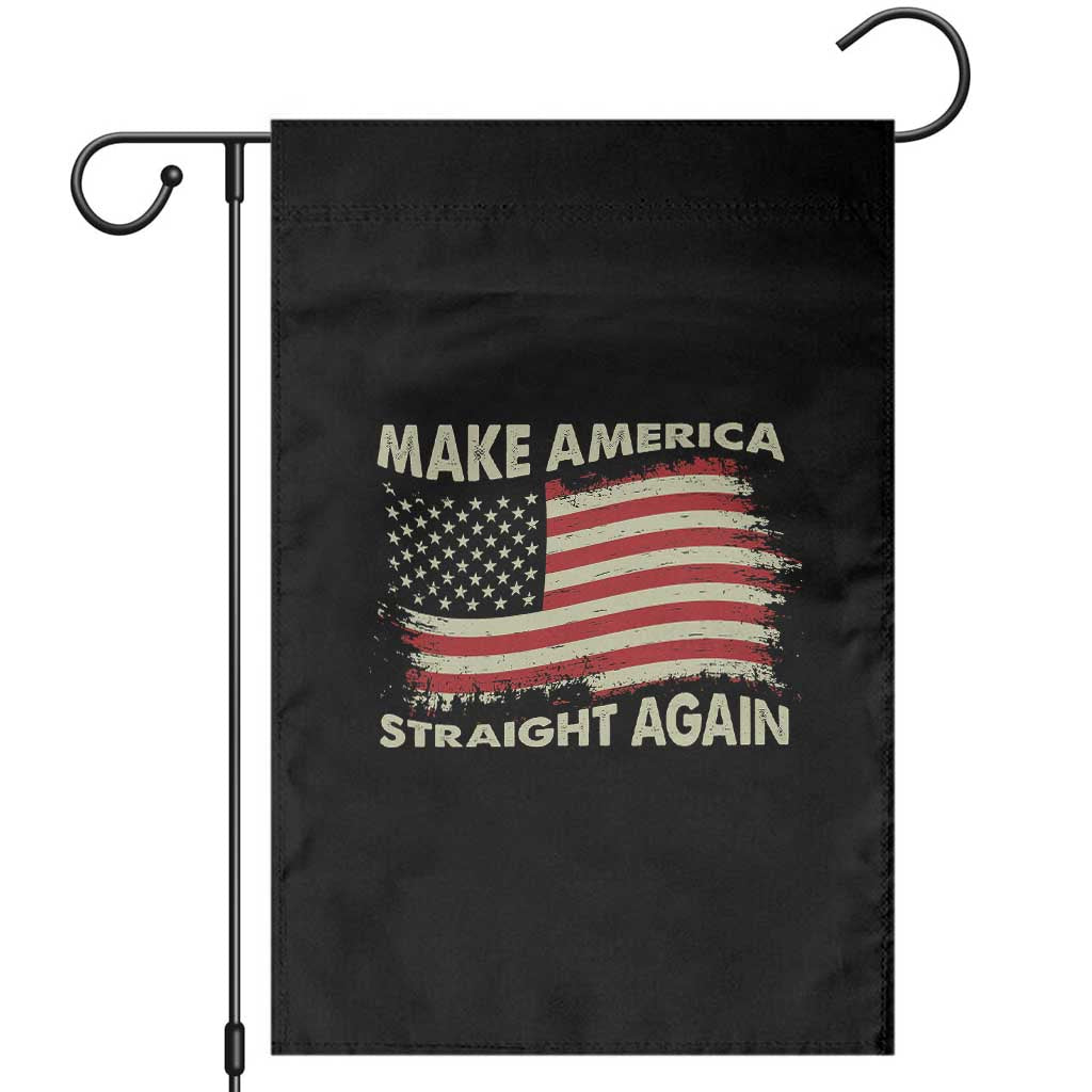 Funny MASA Make America Straight Again Garden Flag 4th of July American Flag US Map TS02 Black Print Your Wear