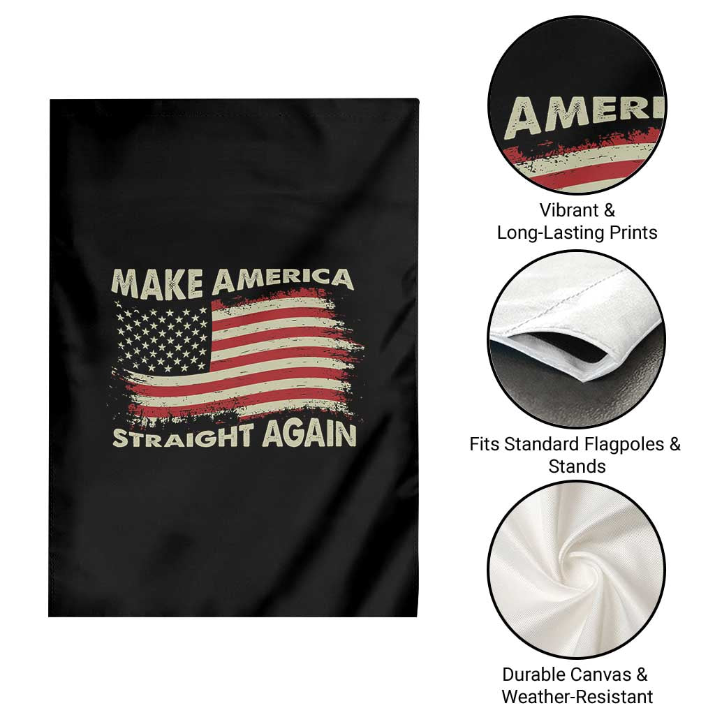 Funny MASA Make America Straight Again Garden Flag 4th of July American Flag US Map TS02 Print Your Wear