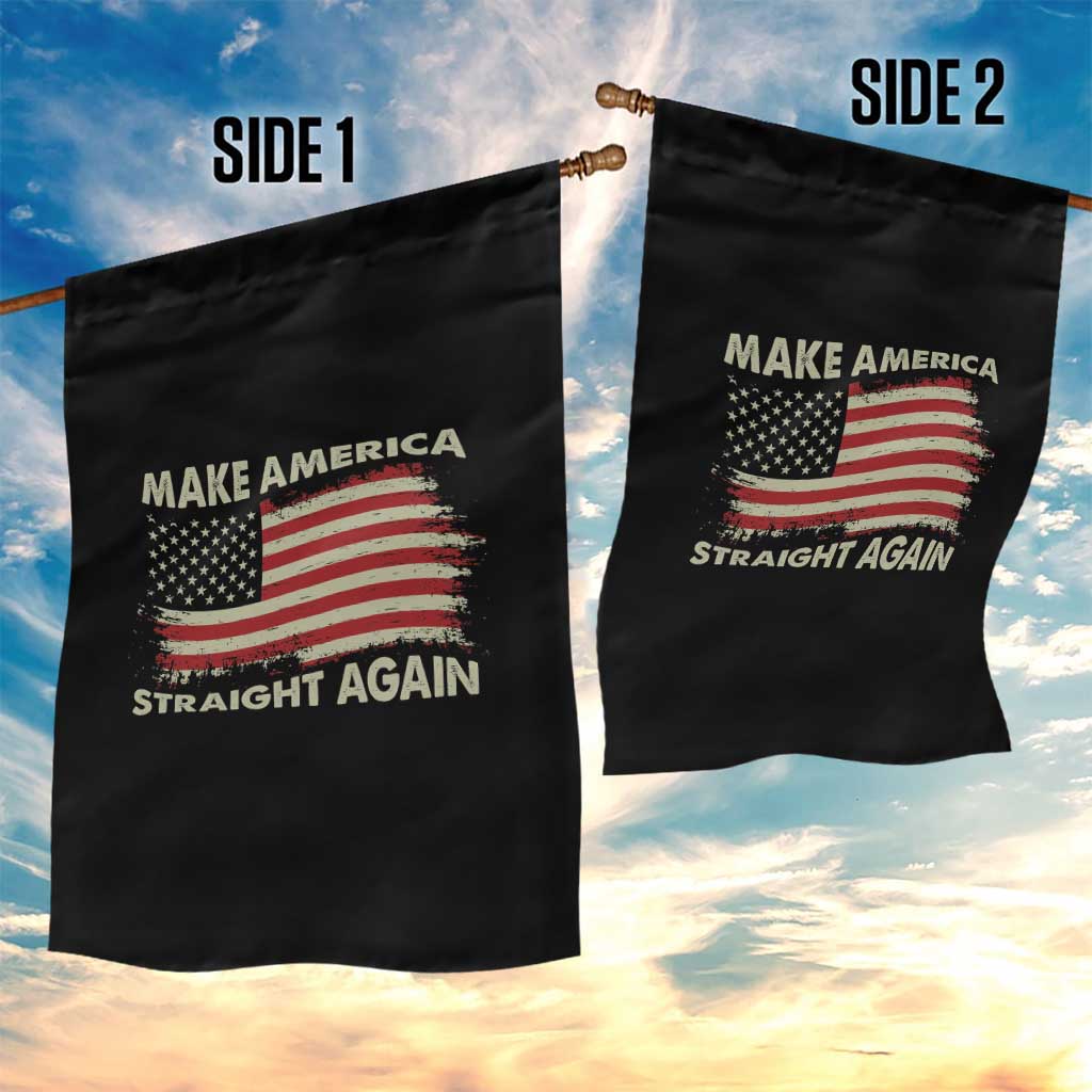 Funny MASA Make America Straight Again Garden Flag 4th of July American Flag US Map TS02 Print Your Wear