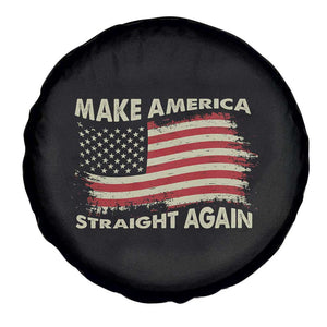 Funny MASA Make America Straight Again Spare Tire Cover 4th of July American Flag US Map TS02 Print Your Wear