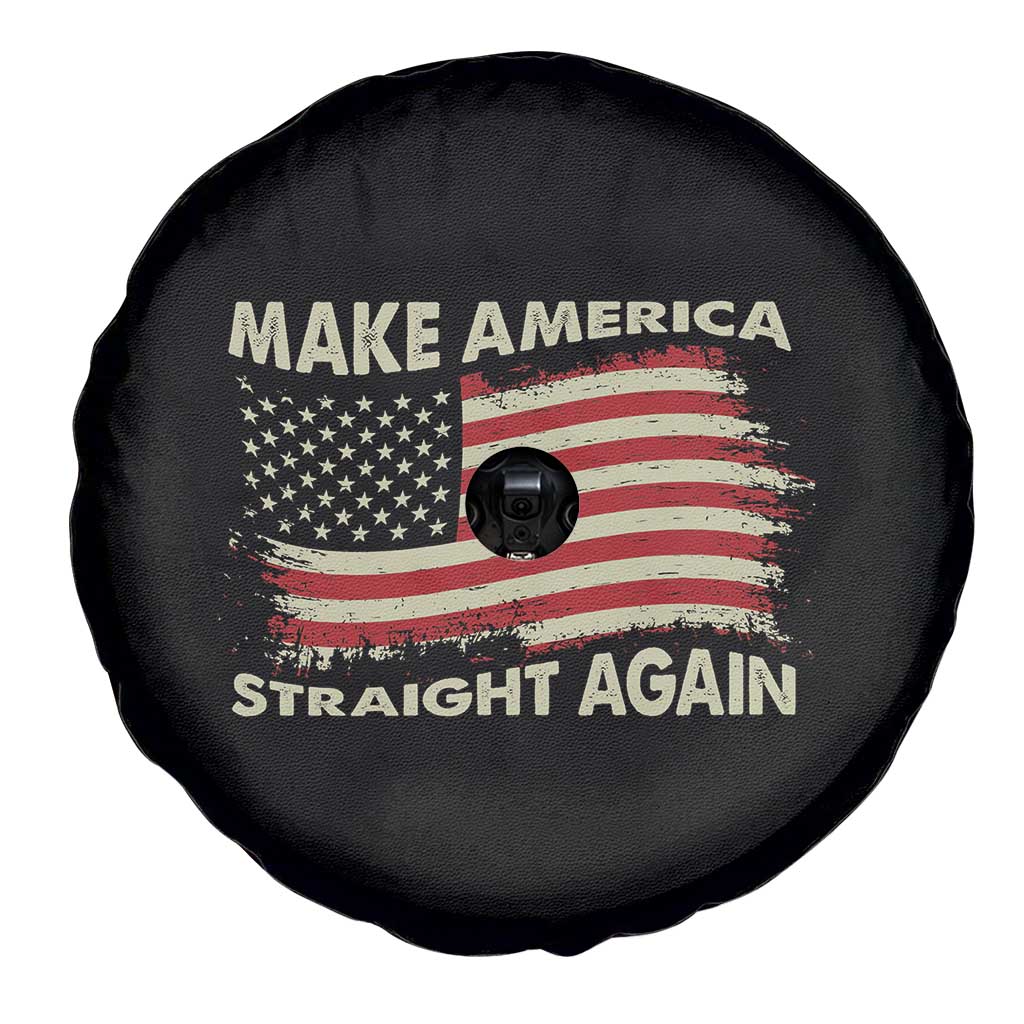 Funny MASA Make America Straight Again Spare Tire Cover 4th of July American Flag US Map TS02 Print Your Wear