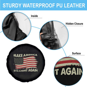 Funny MASA Make America Straight Again Spare Tire Cover 4th of July American Flag US Map TS02 Print Your Wear