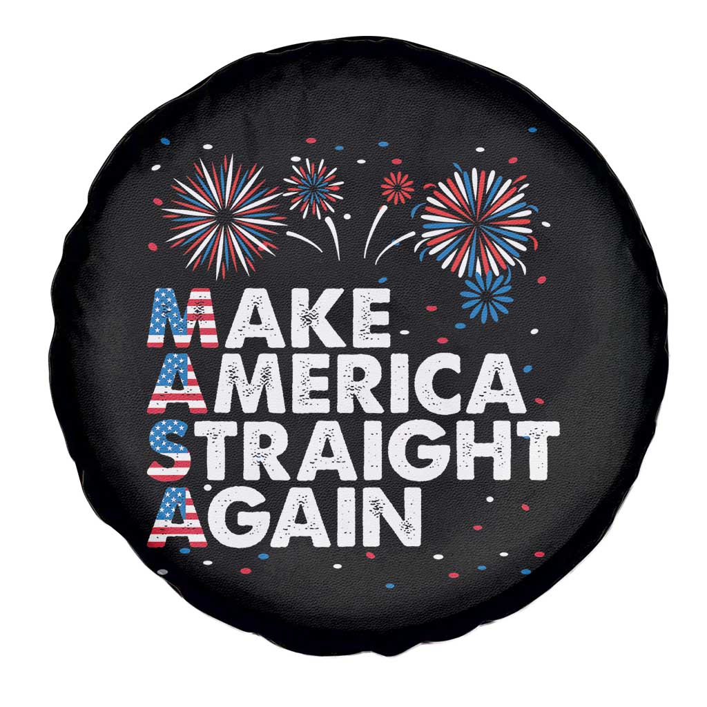 Funny MASA Make America Straight Again Spare Tire Cover 4th of July Fireworks American Flag USA Party TS02 Print Your Wear