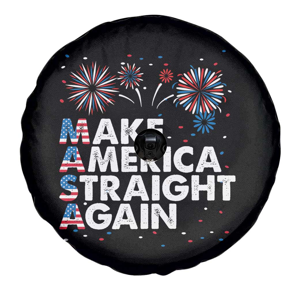 Funny MASA Make America Straight Again Spare Tire Cover 4th of July Fireworks American Flag USA Party TS02 Print Your Wear