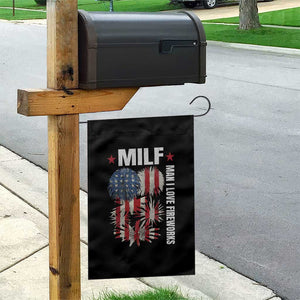 Funny MILF Man I Love Fireworks Garden Flag American Patriotic July 4th US Flag TS11 Print Your Wear