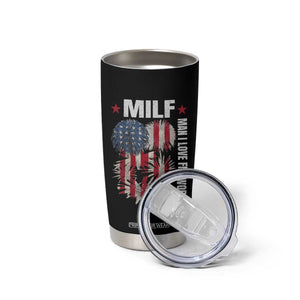 Funny MILF Man I Love Fireworks Tumbler Cup American Patriotic July 4th US Flag TS11 Print Your Wear